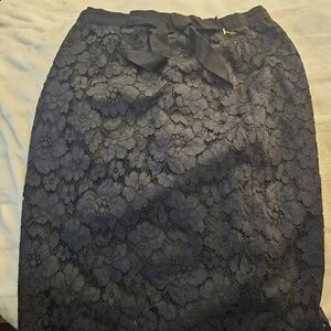 Talbots Navy Lace Pencil Skirt-NWT